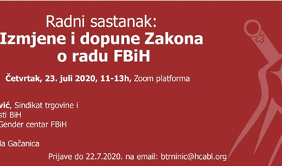 Online sastanak o izmjenama i dopunama Zakona o radu