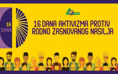SEDMI DAN MEĐUNARODNE KAMPANJE „16 DANA AKTIVIZMA PROTIV RODNO ZASNOVANOG NASILJA“: “ZAUSTAVIMO RODNO ZASNOVANO NASILJE U SVIJETU RADA!”